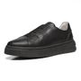 TÊNIS MASCULINO CASUAL EM COURO PRETO COM CONFORTO
