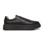 TÊNIS MASCULINO CASUAL EM COURO PRETO COM CONFORTO