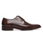 SAPATO DERBY MASCULINO SOCIAL EM COURO MARROM COM CONFORTO