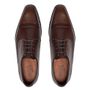 SAPATO DERBY MASCULINO SOCIAL EM COURO MARROM COM CONFORTO