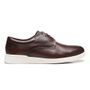 SAPATO DERBY MASCULINO CASUAL EM COURO MARROM 