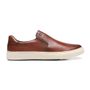 SLIP-ON MASCULINO CASUAL EM COURO MARROM