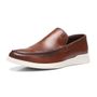 SAPATO MOCASSIM MASCULINO CASUAL EM COURO MARROM