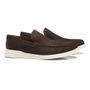 SAPATO MOCASSIM MASCULINO CASUAL EM COURO MARROM 