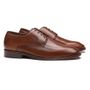 SAPATO DERBY MASCULINO SOCIAL EM COURO MARROM COM CONFORTO