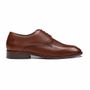 SAPATO DERBY MASCULINO SOCIAL EM COURO MARROM COM CONFORTO