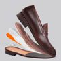  SAPATO LOAFER MASCULINO SOCIAL EM COURO MARROM COM CONFORTO