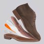  BOTA DERBY MASCULINA CASUAL EM COURO MARROM COM CONFORTO 