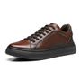TÊNIS MASCULINO CASUAL EM COURO MARROM 