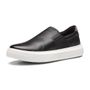 SLIP-ON MASCULINO CASUAL EM COURO PRETO