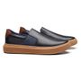 SLIP-ON MASCULINO CASUAL EM COURO AZUL