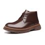 BOTA DERBY MASCULINA CASUAL EM COURO MARROM