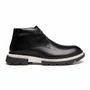 BOTA DERBY MASCULINA CASUAL EM COURO PRETO