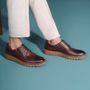 SAPATO DERBY MASCULINO CASUAL EM COURO MARROM