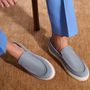  SAPATO MOCASSIM MASCULINO CASUAL EM COURO AZUL COM CONFORTO