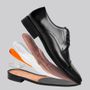 SAPATO DERBY MASCULINO SOCIAL EM COURO PRETO COM CONFORTO