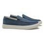 SAPATO MOCASSIM MASCULINO CASUAL EM COURO AZUL COM CONFORTO