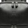 MOCHILA PORTA NOTEBOOK MASCULINA EM COURO PRETO 