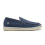 SAPATO ETTORE MOCASSIM MASCULINO CASUAL EM COURO AZUL COM CONFORTE