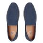 SAPATO ETTORE MOCASSIM MASCULINO CASUAL EM COURO AZUL COM CONFORTE