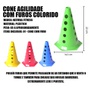 Kit Escada de Agilidade + 10 Chapéu Chinês Coloridos + Roda Abdominal + 10 Cones com Furo Coloridos + Corda Pvc