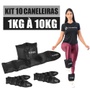 Kit Caneleira de Peso 1kg a 10kg Academia e Ginastica