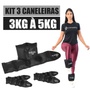 Kit Caneleira de Peso 3kg a 5kg Academia e Ginastica 