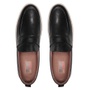 Sapato Loafer Casual Masculino Em Couro Preto Com Conforto