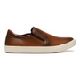Slip-On Masculino Casual Em Couro Whisky