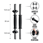 Kit 12 Anilhas Emborrachada para Academia de Musculação (24kg) + 2 Barras Ocas 40cm