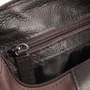 Necessaire Masculina em Nylon com Detalhe em Couro Café