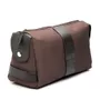 Necessaire Masculina em Nylon com Detalhe em Couro Café