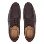 Sapato Derby Masculino Casual Em Couro Marrom Em Gel