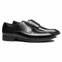 SAPATO DERBY MASCULINO SOCIAL EM COURO PRETO COM CONFORTO