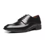 SAPATO DERBY MASCULINO SOCIAL EM COURO PRETO COM CONFORTO