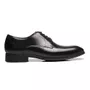 SAPATO DERBY MASCULINO SOCIAL EM COURO PRETO COM CONFORTO