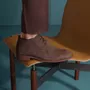  BOTA DERBY MASCULINA CASUAL EM COURO MARROM COM CONFORTO 