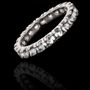 Anel Riviera Zircônia Cristal 3mm Prata 925 (todos os números) 