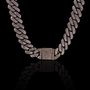 Colar Corrente Strass 15mm Zamak Grafite