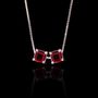 Escapulário Zircônia Rubi 6 mm Prata 925