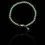 Pulseira Pedra Natural Olho De Tigre Verde Prata 925