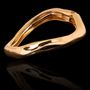 Bracelete Onda Zamac Dourado