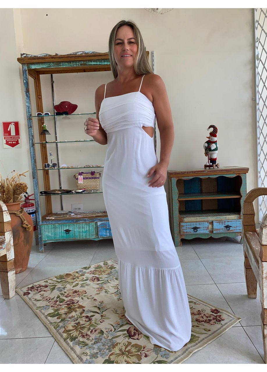 Vestido Alça Fina - Off White