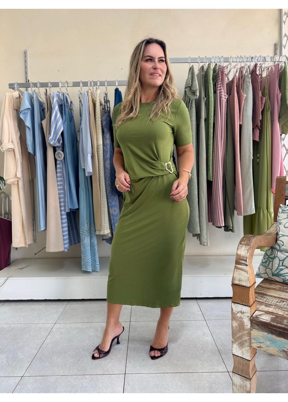 Vestido Cinto - Verde