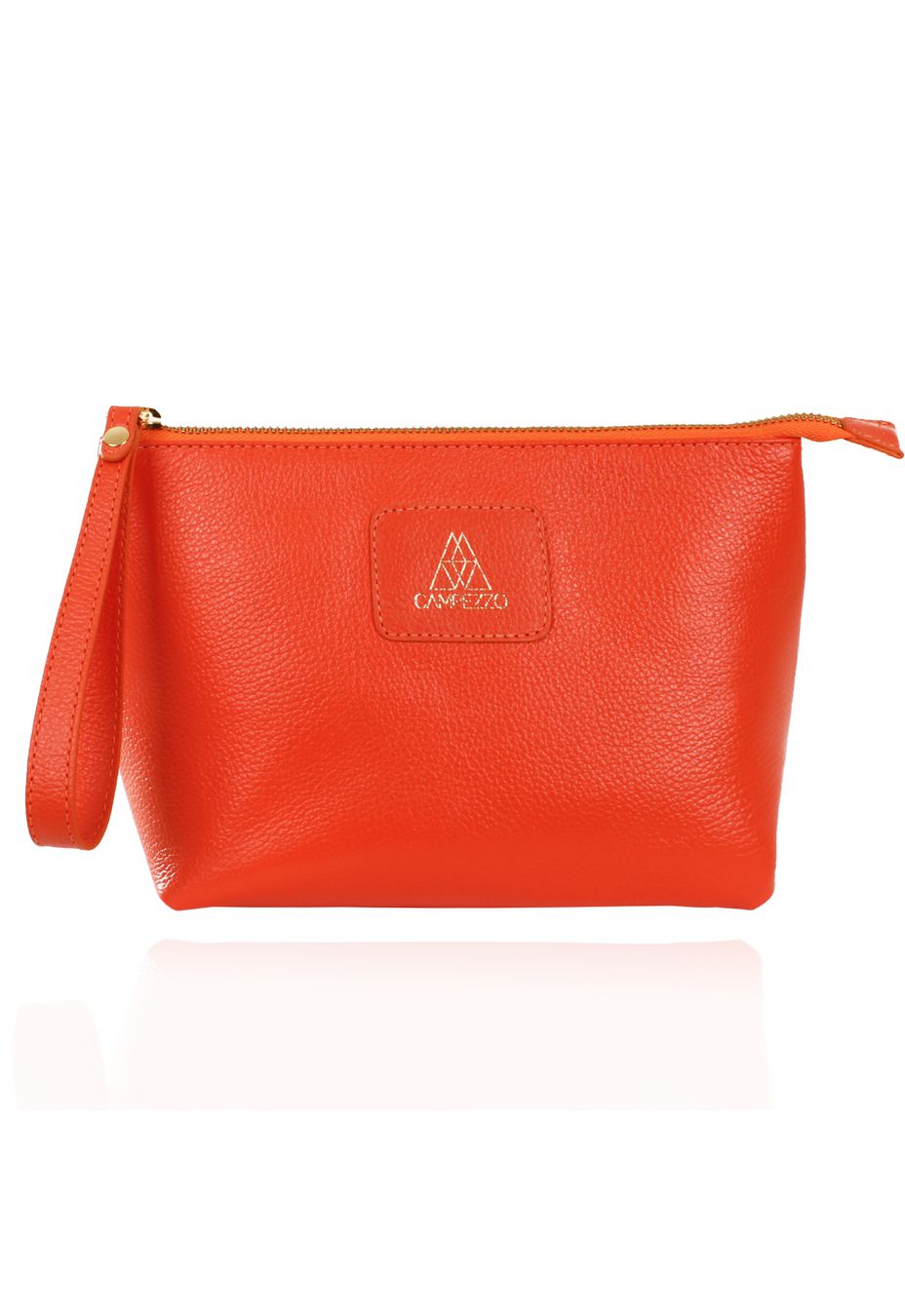 Necessaire Couro Tangerina