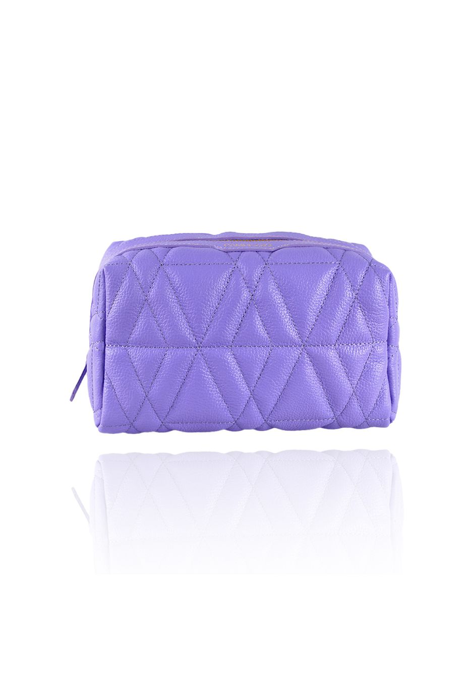 Necessaire Blush Grande Couro Lavanda