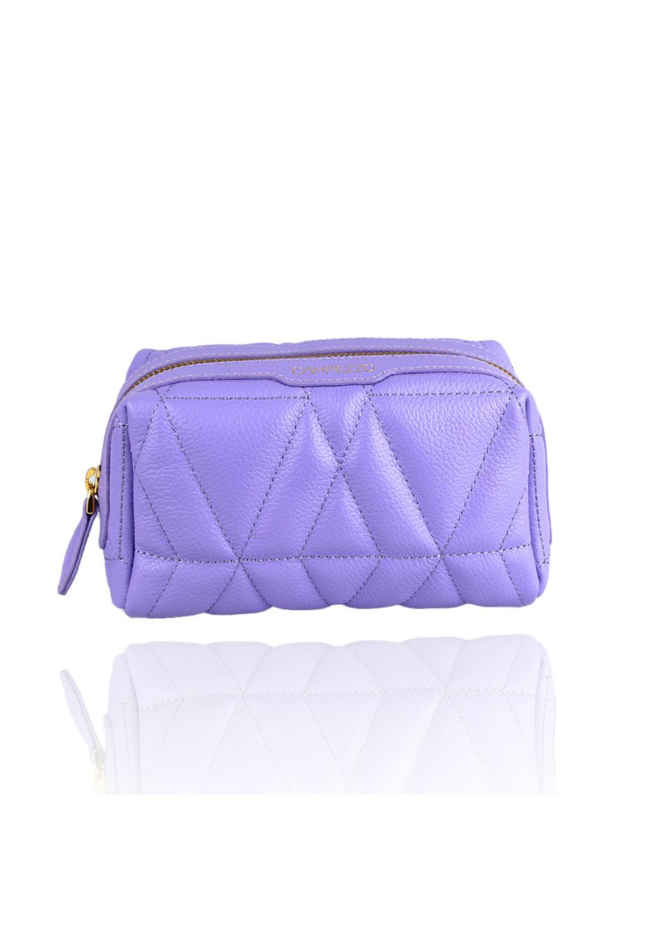 Necessaire Blush Média Couro Lavanda