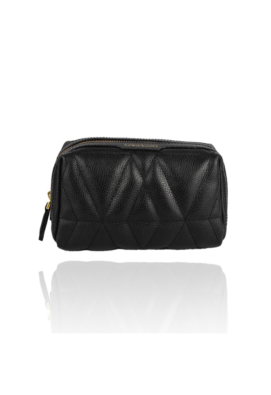 Necessaire Blush Média Couro Preto