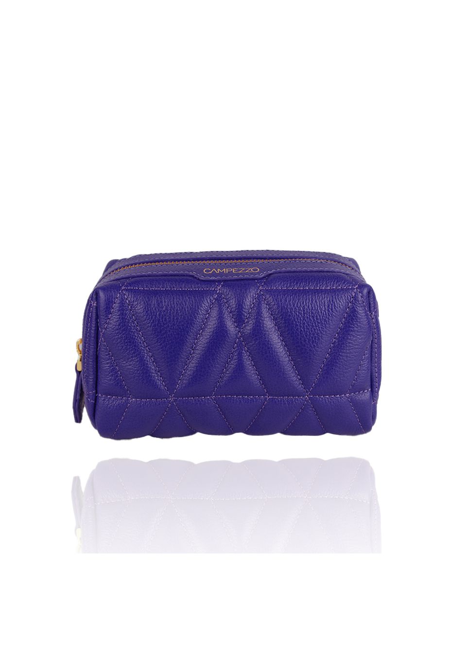 Necessaire Blush Média Couro Roxo