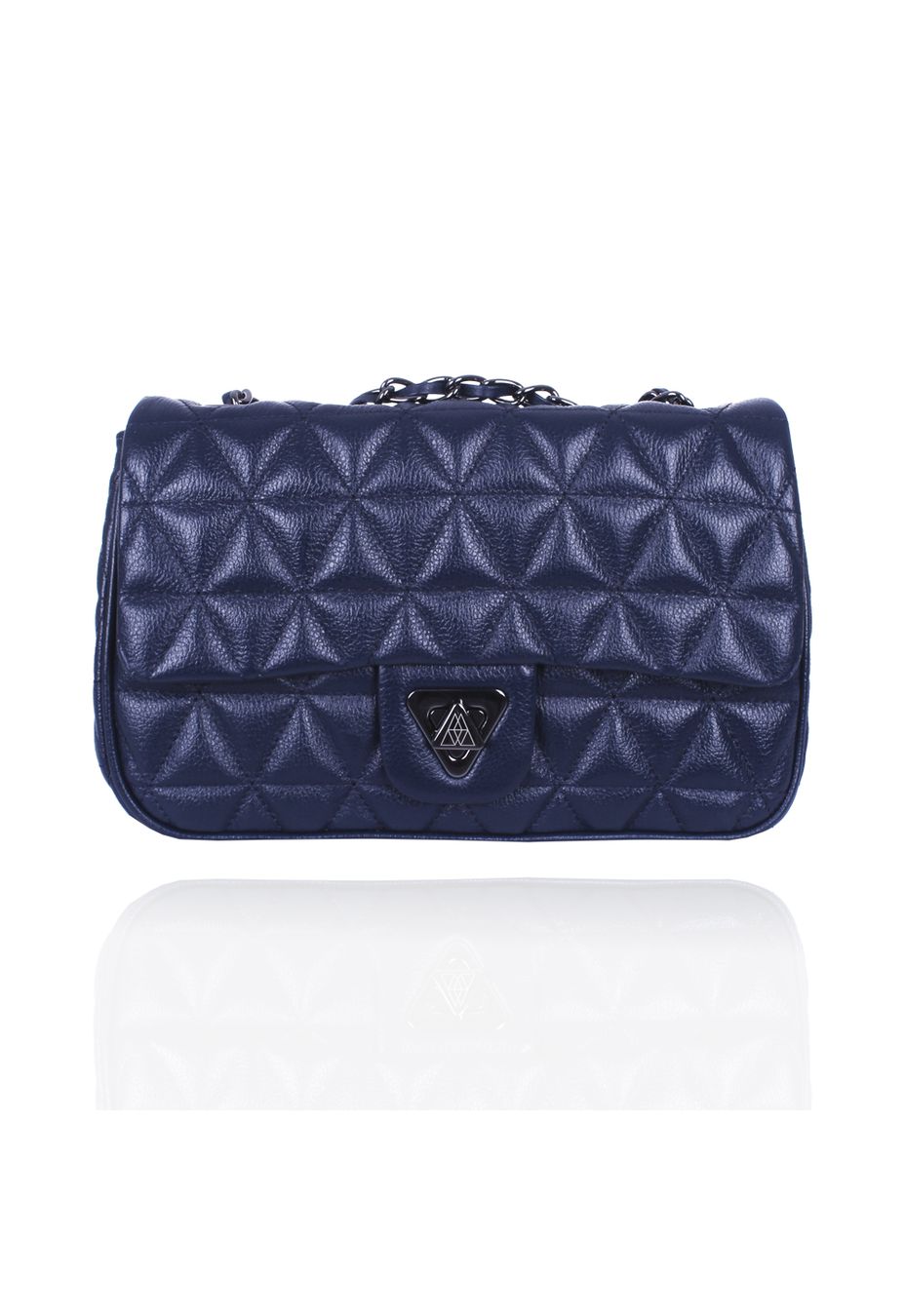 Bolsa Nina Petit Couro Marinho
